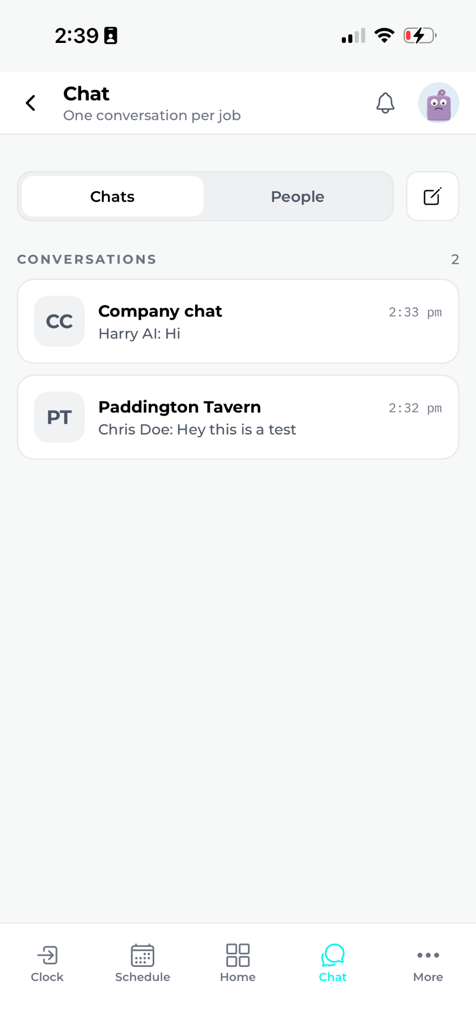 IdealOS job conversations